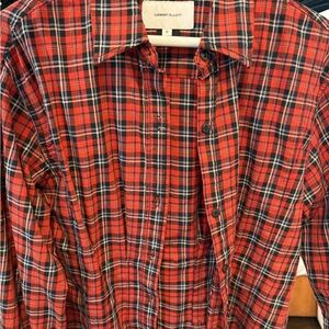 Current/Elliott Red Plaid Shirt